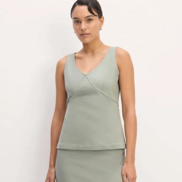 NWT Everlane The Dream V-Neck Tank Top Women's Size Large Green - Picture 8 of 13
